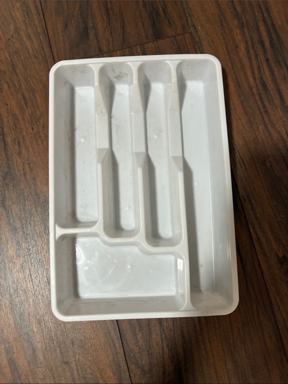 White Plastic Cutlery Tray Organizer